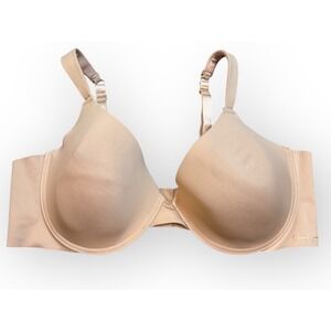 Jessica Simpson Full Coverage Bra Beige 42C Underwire Adjustable Straps Seamless